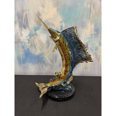 Sculpture en bronze coulé « Phare d'Azur »