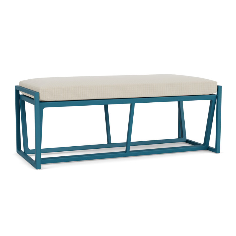 Summit Outdoor Dining Bench, Peacock, Beach Natural