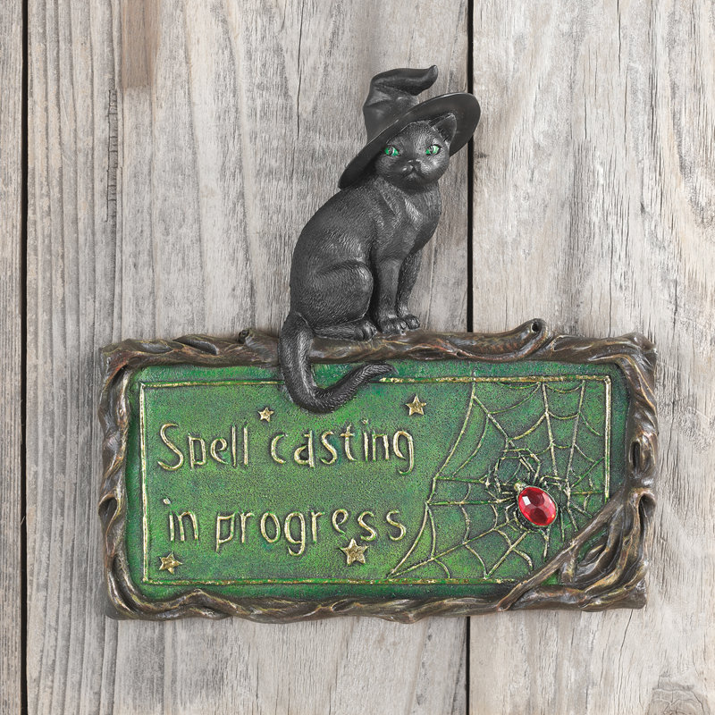 Rituel chat de sorcière-enseigne de coulée