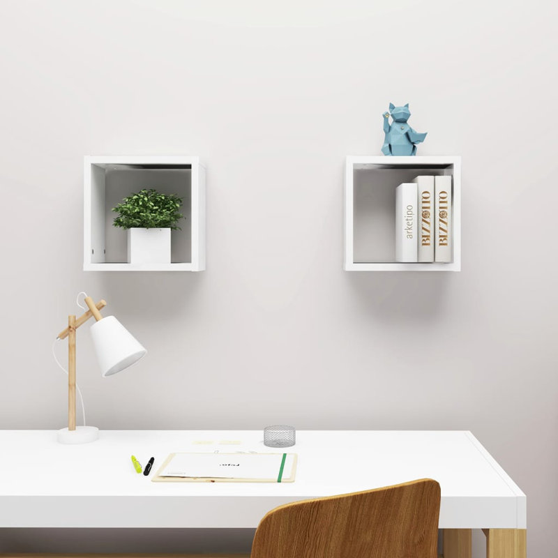 Glenetta 2 Piece Square, 30cm H x 30cm W x 15cm D, White