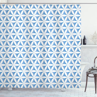 Geometric Shower Curtain with Hooks Included