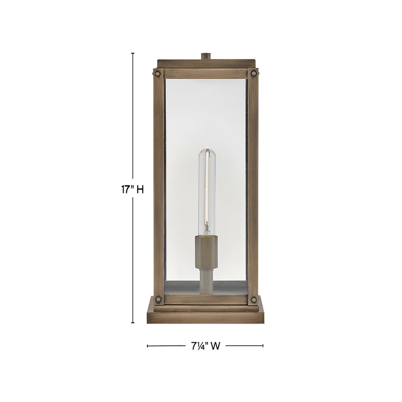 Max Pier Mount Outdoor Lantern, Burnished Bronze, Yes