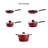Tramontina Sicilia 8 Pc Aluminum Nonstick Cookware Set - Raspberry-85466842