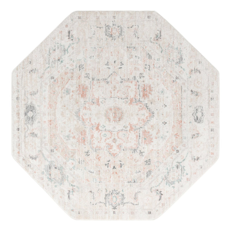 Hagood Oriental Indoor Rug, Octagon 7'10" x 7'10"