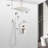 Brushed Nickel Ceiling Shower - 16" Head And Handheld, Brass Material System Nickel, Made-118088754