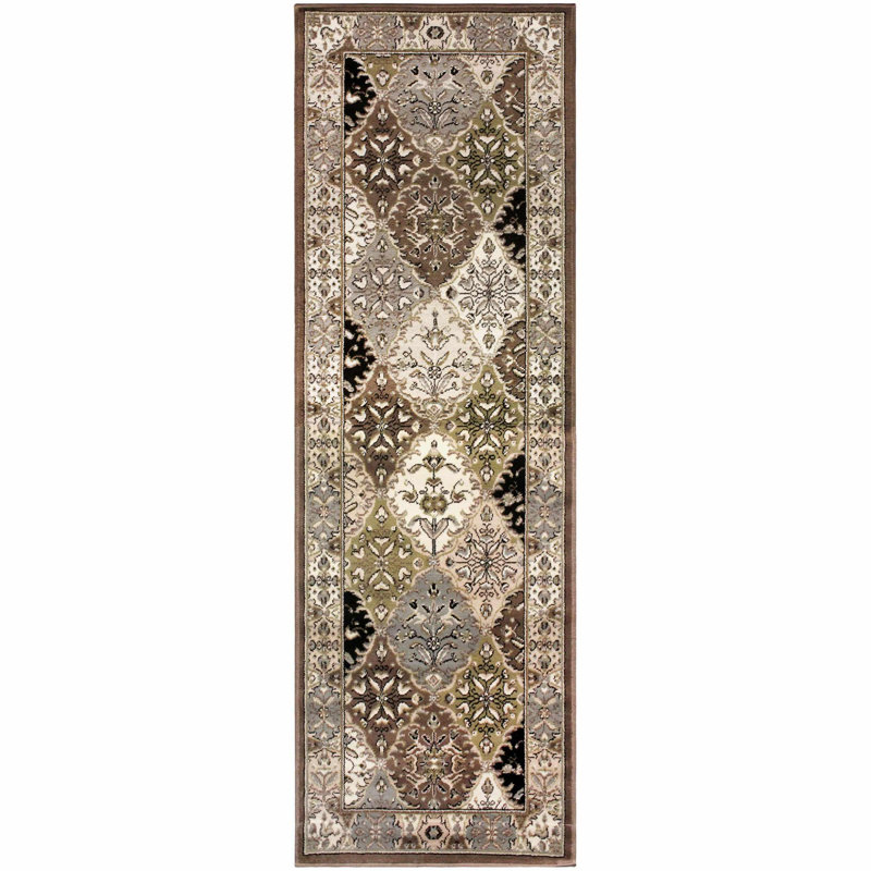 Tapis d'intérieur tissé à la machine Paloma, Tapis de couloir 2 pi 7 po x 8 pi