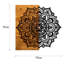 Élégant accessoire mural décoratif en bois, noyer et noir, 23,2 po x 1,2 po x 22,8 po | 100% bois véritable et métal (épaisseur: 0,6 po et 0,06 po) | Conception unique pour la décoration intérieure, pièce décorative élégante et polyvalente