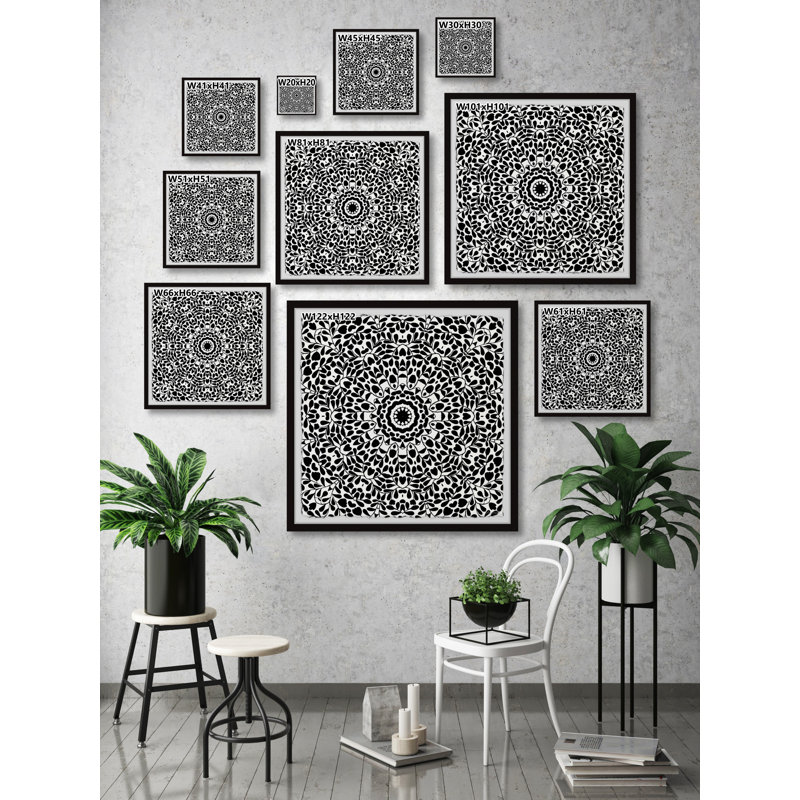 Organized Structure - Single Picture Frame Painting, 81cm H x 81cm W x 3.81cm D