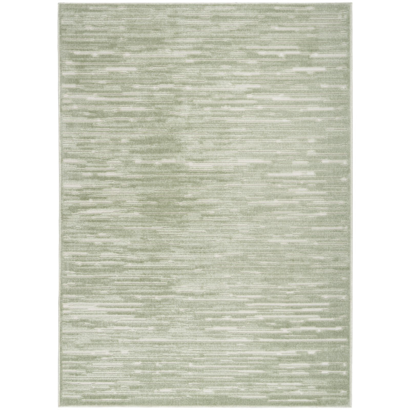 Tapis d'intérieur moderne vert Ebern Designs Lureatha, Rectangle 3 pi 11 po x 5 pi 11 po