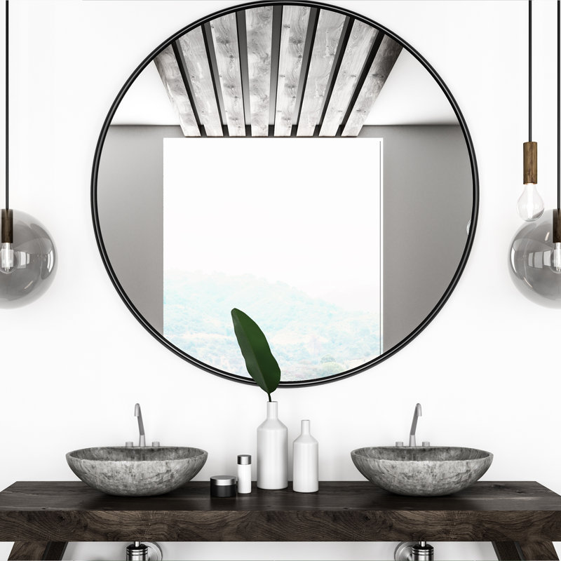 Miroir d'appoint rond, 36 po x 36 po