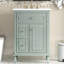 Meuble-lavabo vert 24 po avec lavabo, armoire en bois massif et panneau de fibres à densité moyenne, tiroir rabattable et deux tiroirs de rangement, tablette réglable