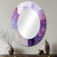 Décorations lilas à motif de treillis abstrait - miroir ovale mauve-2059697534
