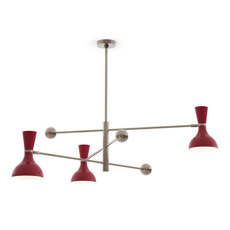 Clare 3 - Light Pendant, Oxblood, Polished Nickel
