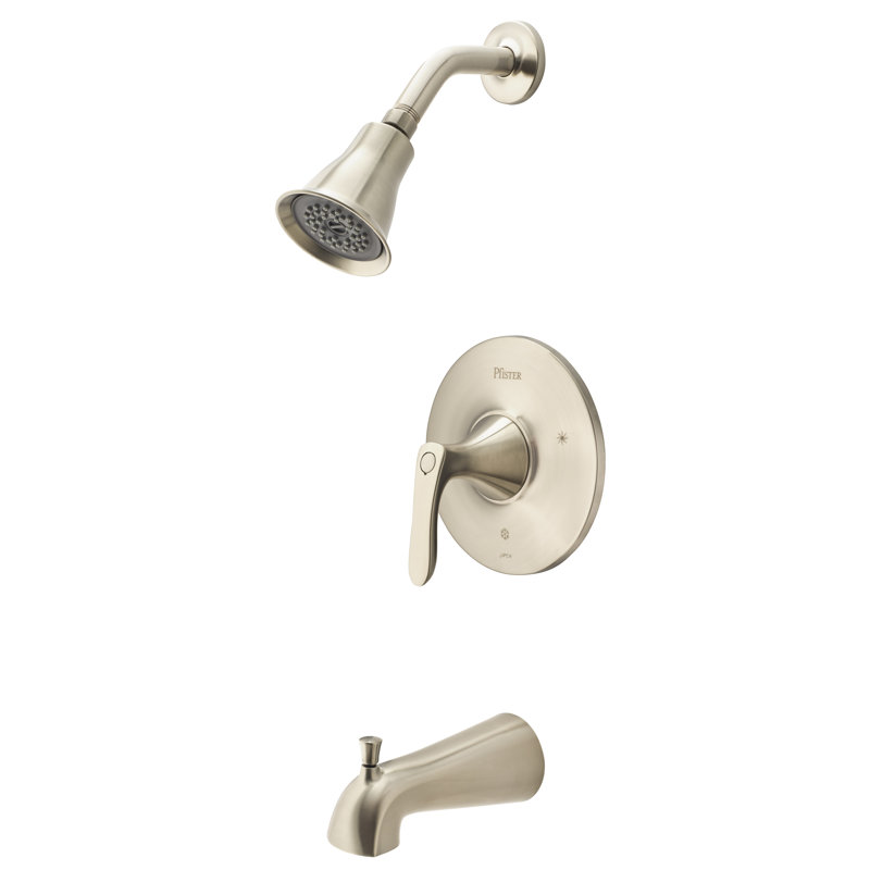 Robinet de baignoire et de douche à double fonction Weller, Nickel brossé