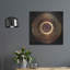 Art mural en métal luxueux «Minimal Abstract Black 4» par Petals Prints Design, 36 po x 36 po-1052188727