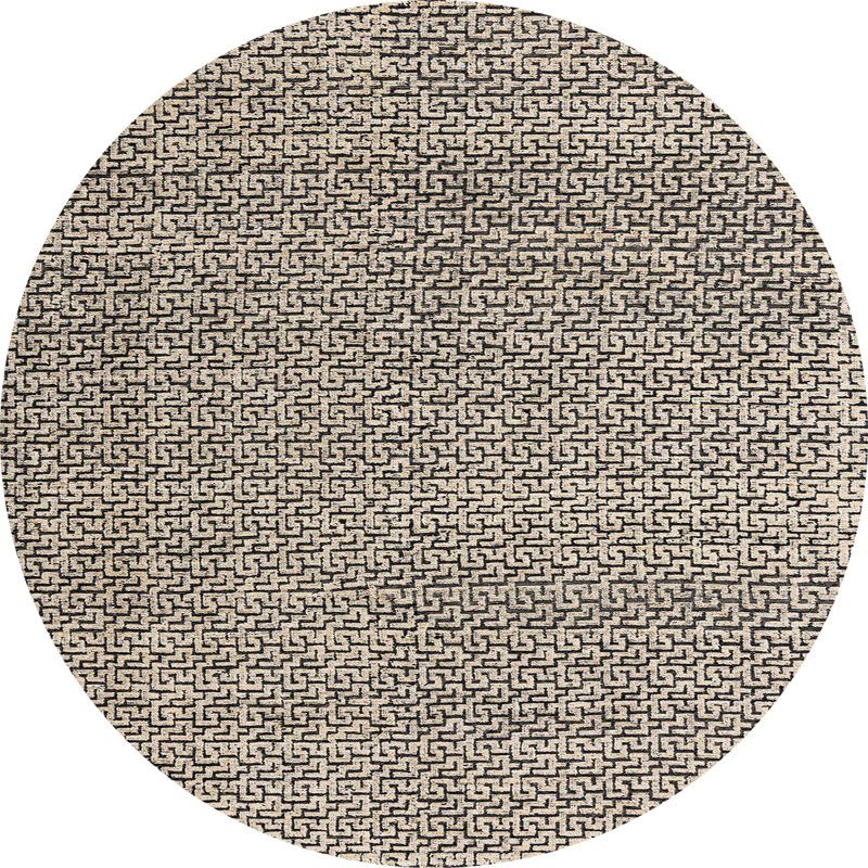 Abstract Indoor Rug, Round 5'