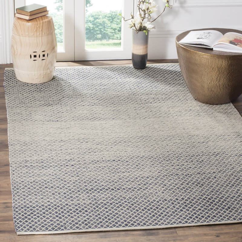 Aitken Hand Woven Cotton Geometric Rug, Rectangle 8' x 10'