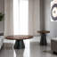Ensemble de table 3 pièces de style contemporain 1 table basse 1 table de bout 2 X Table de bout à motif de base de tambour, finition noire, salon principal
