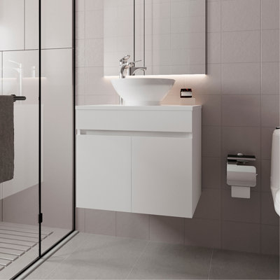 Meuble-lavabo vasque Kronos, pour salle de bain (PAS DE ROBINET INCLUS)