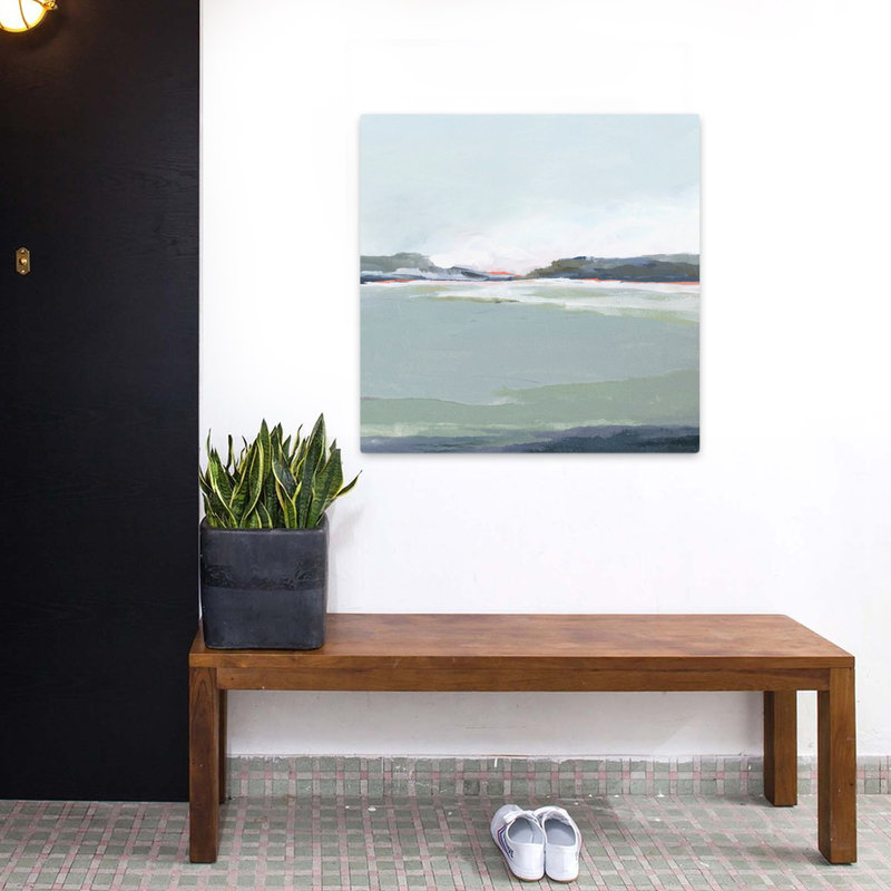 (Ez974-A) Vue du lac Iii minimaliste; Art moderne moderne, H 32 po x l 32 po