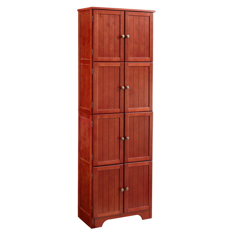 Tall Storage Cabinet Tall Storage Cabinet With 8 Doors And 4 Shelves, Bookshelf Living Room, Kitchen, Dining Room, Office Freestanding Storage Cabinet