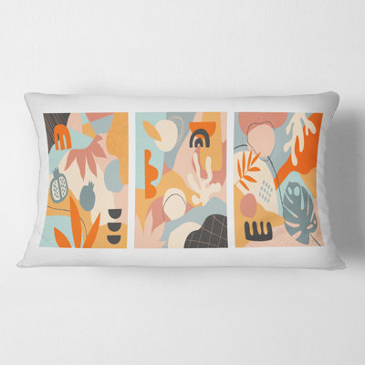 Housse de coussin rectangulaire avec insert Minimalistic Compostion of Shapes VII