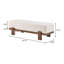 Banc rembourré en bois d'hévéa Modern-124244997
