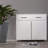 Two Door Side Table-White