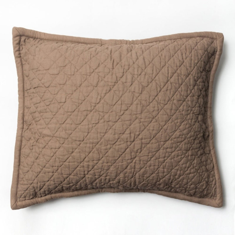 Derek Linen Blend Sham - Standard, Standard, Brown