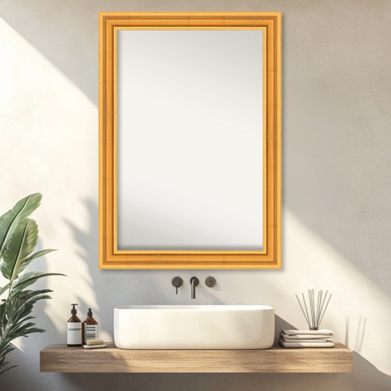 Miroir mural de salle de bain Sierra, 29,5 po x 41,5 po, Doré
