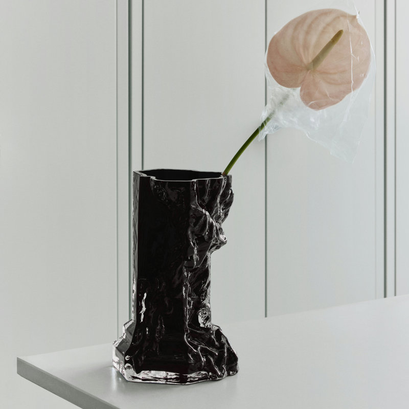 Petit vase Rocky Baroque, Noir