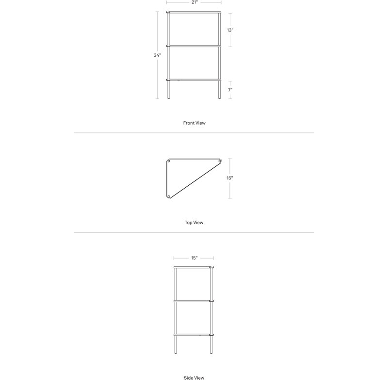 Not for Nothing 34" H x 21" W x 15 D" Shelving Unit, Oblivion