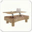 Table basse à plateau relevable avec rangement caché et hydraulique