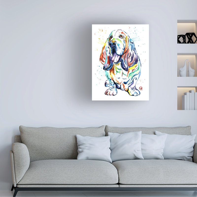 Art sur toile Lisa Whitehouse Basset Hound, H 19 po x l 14 po
