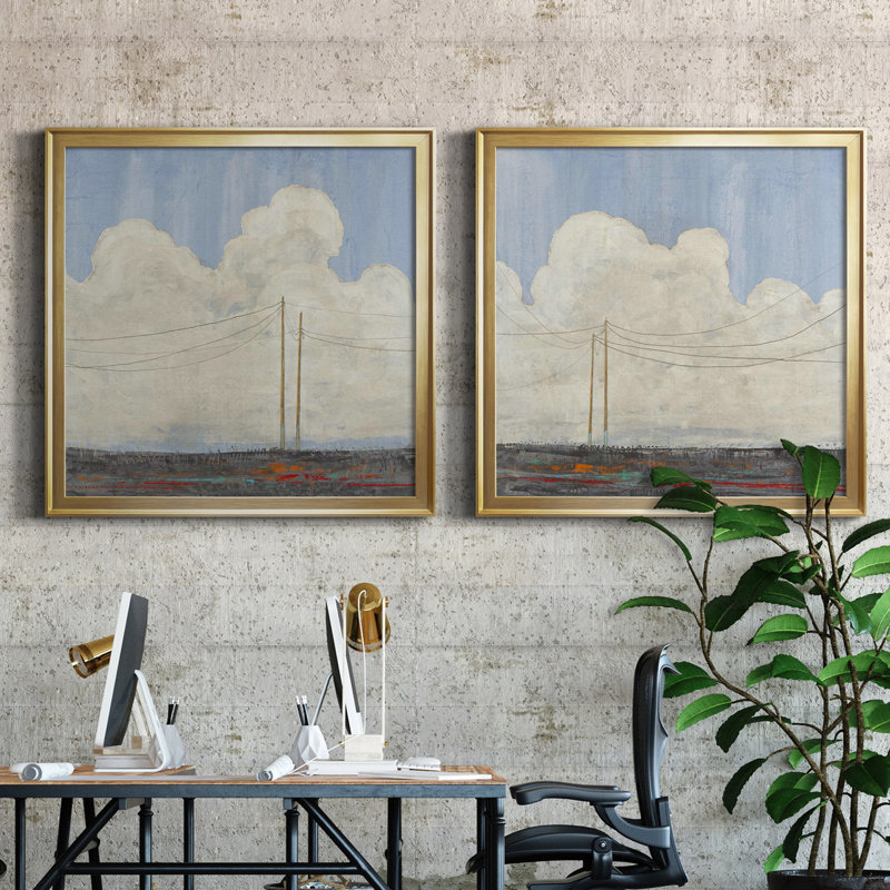 Peut-être aujourd'hui II - ensemble de 2 reproductions d'art sur toile, Pas de tapis, H 30,5 po x l 61 po x P 1,5 po