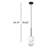 Lucent 6" Alabaster Mini Pendant Light Black Modern Ceiling Pendant-993204228-993204231