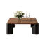 Table basse carrée en bois moderne, table de salon en bois robuste