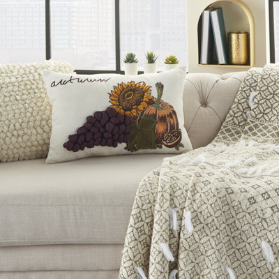  Housse et insert d'oreiller rectangulaire en coton Autumn