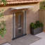 Auvent de porte Vidaxl en polycarbonate gris et transparent-102412392