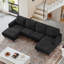 4 Seater Corduroy Sofa & Chaise-1306249389