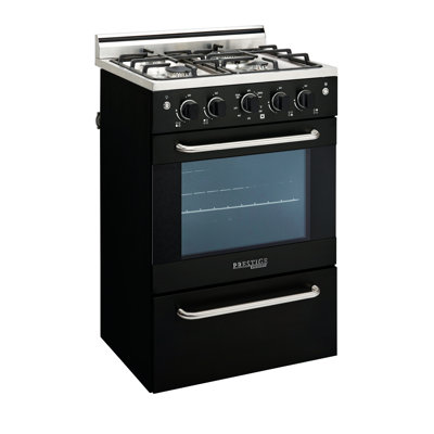 Prestige 19.5" 4 burner 1.6 cu. ft. Freestanding Gas Range with Convection Oven
