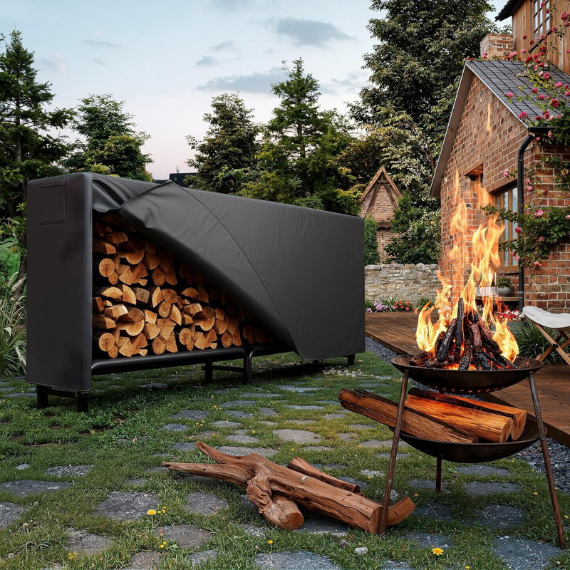 8ft Firewood Rack With Cover