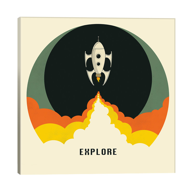 «Explore I», impression sur toile, H 12 po x l 12 po x P 1,5 po, Toile tendue, Pas de tapis