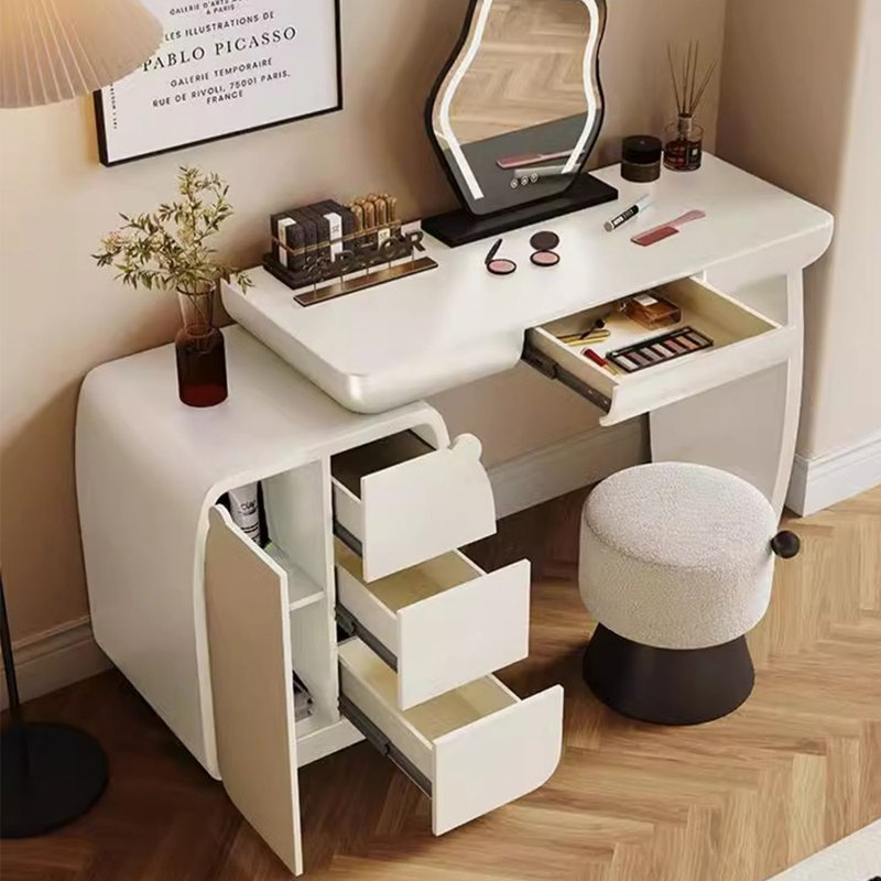 Solid wood creative multi-functional makeup table