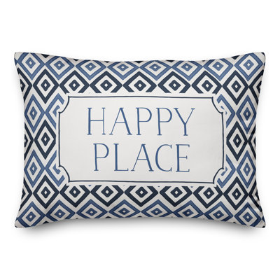 Housse de coussin rectangulaire et insert Happy Place