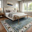 Tapis oriental bleu / vert Edgette-1489596220