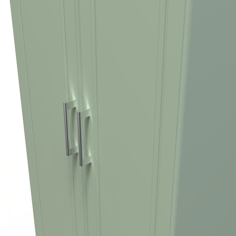 Aalysia Manufactured Wood Wardrobe, Reed Green/Bardolino Oak