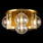 6-Light Modern Brass Finish Bubble Glass Flush Mount Ceiling Light