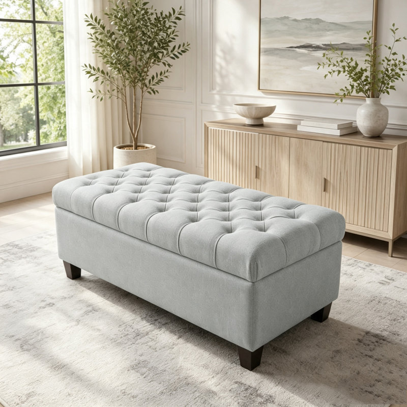 Banc de rangement avec repose-pieds 50,25 po