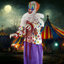 Poêle à bois Haunted Hill Farm Clown animatronique parlant grandeur nature avec mouvement, lumières, sons